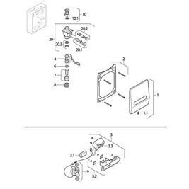 Geberit Urinalsteuerung Infrarot / Batterie, zu HyTronic Highline