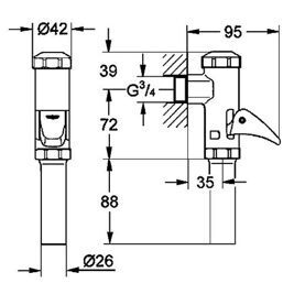 Abgangsstutzen Grohe 43318000