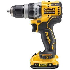 Akku-Bohrschrauber DeWALT 12V DCD703L2T-QW mit 2x 3,0 Ah Akkus und Ladegerät