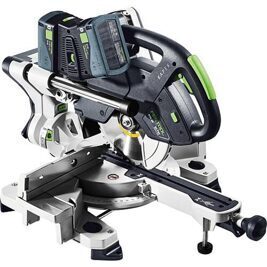 Akku-Kapp- und Gehrungssäge Festool 2 x 18 V KSC 60 EB 5,0 I-Plus KAPEX, mit 2x 5 Ah Akkus und Ladegerät