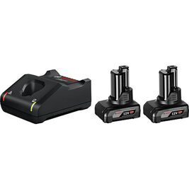 Akku-Set 12 V, 2 x 6,0 Ah Akkus und Ladegerät