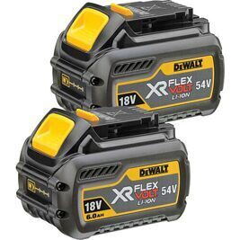 Akku-Set DeWalt DCB546T2-XJ 54V/18V mit 2 x 6,0 Ah Akkus XR FlexVolt