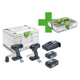 Akku-Schrauber Set 577431, 18 V mit 2 x 4,0 Ah Akkus, 1 x Ladegerät + gratis Systainer Organizer