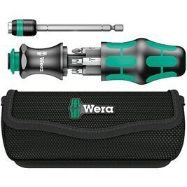 Schraubendreher-Set WERA, Schnellwechselfutter, Bitsmagazin, Pozidriv-, TORX®, 7-teilig