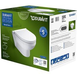 WC-Combi-Pack Duravit No. 1 Compact, spülrandlos