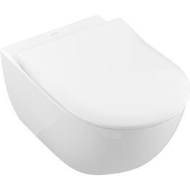 Combi-Pack V&B Subway 2.0 Wand-Tiefspül-WC und WC-Sitz Softclose, weiß, Spülrandlos