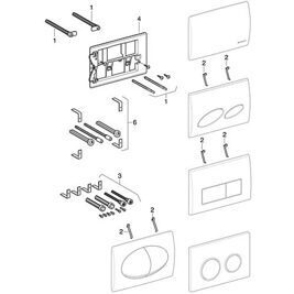 Drückerstangen- und Distanzbolzen-Set