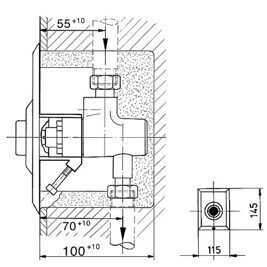 Druckknopfgarnitur Benkiser innen, komplett für UP-Anlage 6012009