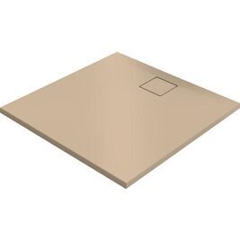 Duschwanne Hüppe EasyFlat Mineralguss, 900x30x900 mm, beige matt