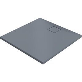 Duschwanne Hüppe EasyFlat Mineralguss, 900x30x900 mm, grau matt