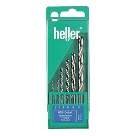 Edelstahlbohrer-Set-Cobalt heller® HSS-CO, 6-teilig