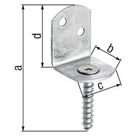 Flechtzaunhalter L-Form, 83x32mm, edelstahl