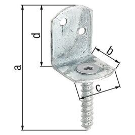 Flechtzaunhalter L-Form, 83x32mm, feuerverzinkt