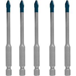 Fliesenbohrer-Set BOSCH 5-teilig HardCeramic Ø 5 mm, Länge 90mm mit 1/4" Sechskantaufnahme