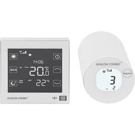 Funk- Raumthermostat Avalon Combo+ und Heizkörperstellantrieb