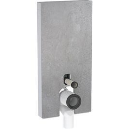 GEBERIT Monolith Plus Sanitärmodul für Stand-WC 101cm, Steinzeug Betonoptik/Aluminium