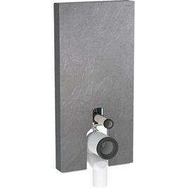 GEBERIT Monolith Plus Sanitärmodul für Stand-WC 114cm, Steinzeug Schieferoptik/Aluminium schwarzchrom