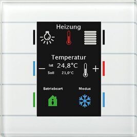 Glastaster II Smart MDT mit Farbdisplay und Temperatursensor, Weiß