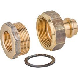 Isoliertrennverschraubung DN40(11/2")IGx42mm, Rotguss, flachdichtend, V-Kontur