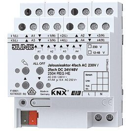 Jung Jalousieaktor 4-fach 110-230V AC / 12-48V DC KNX REG 2504REGHE