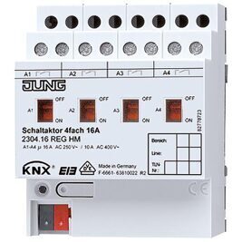 Jung Schaltaktor 4-fach KNX REG 2304.16REGHM