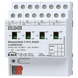 Jung Steuereinheit 1-10V 4-fach KNX REG 2194REGHM