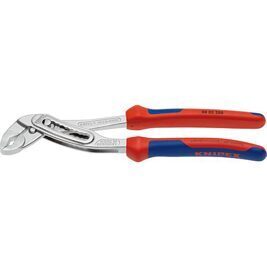 KNIPEX-Alligator Wasserpumpenzange verchromt mit zweifarbigen Mehrkomponenten-Griffhüllen L=250mm