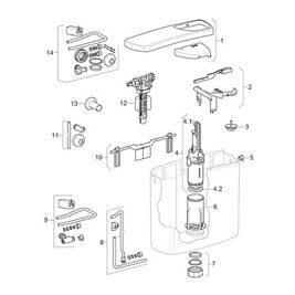 Ersatzteile für Aufputzspülkasten AP 140 (Start/Stop Taste)