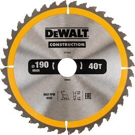 Kreissägeblatt Ø 190 x 30 mm mit 40 Wechselzähnen, passend zu DeWalt DWE575K