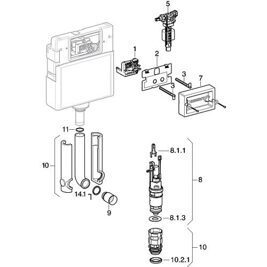 Ersatzteile für Delta Unterputzspülkasten 12 cm (UP100) Baujahr ab 2005