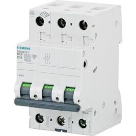 Leitungsschutzschalter Siemens, 6KA, 3-polig, C16A, 5SL6316-7