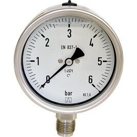 Glyzerin-Rohrfeder-Manometer, ø 100 mm, DN 15 (1/2