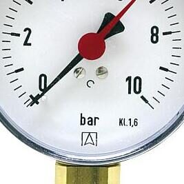 Rohrfeder-Manometer ø 80 mm, DN 15 (1/2