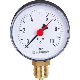 Manometer RF 80 1/2" 0-10 bar, Anschluss radial