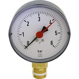 Manometer RF 80 1/2" 0-6bar, Anschluss radial