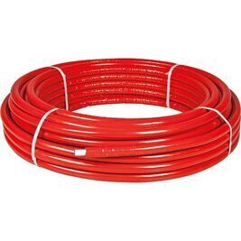 Metallverbundrohr in Rollen 26x3mm mit Isolierung rot,10mm VPE = 50m, EnEV 50%