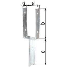 Pfostenträger U-Form, T-Eisen, 91x200mm, feuerverzinkt