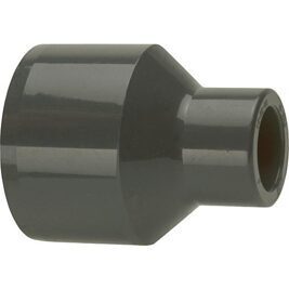 PVC-U - Klebefitting Reduktion lang, 25 x 12 mm, mit Klebstutzen u. Klebmuffe