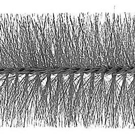 Rauchrohrbesen m. Gewindeaufnahme M10, Besatzmaterial-Ø 120 mm, Besatzlänge 200 mm, ohne Stiel