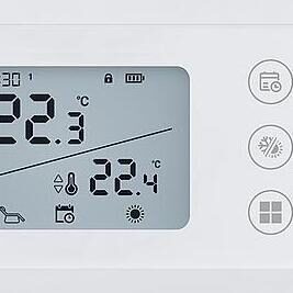 Uhrenthermostat Digital Silver Typ CR S