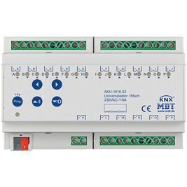 Reiheneinbaugerät Universalaktor 16-fach, 8TE, REG, 16 A, 230 V AC, 100 µF, 15 EVG