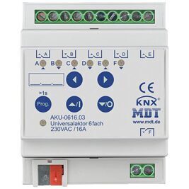 Reiheneinbaugerät Universalaktor 6-fach, 4TE, REG, 16 A, 230 V AC, 100 µF, 15 EVG