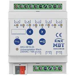 Reiheneinbaugerät Universalaktor 8-fach, 4TE, REG, 16 A, 230 V AC, 100 µF, 15 EVG