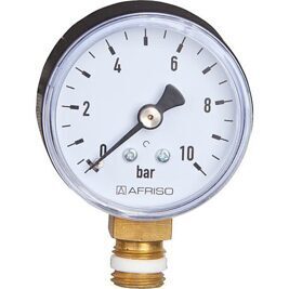 RF-Manometer 50 radial 0-10 bar, Anschluss 1/4" radial (unten)