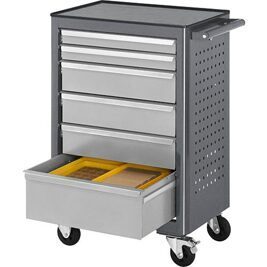 Rollwerkbank RAU 6030 Serie Basic mit ABS-Verbundplatte, 675 x 950 x 450 mm