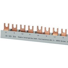 Sammelschiene GM.3.54.130/16/N, 1 Meter zuschneidbar 16 mm², Gabel, 3-phasig/N