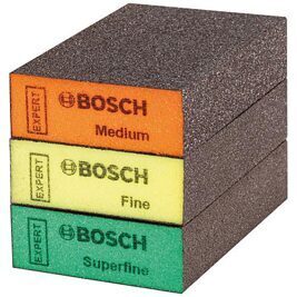 Schleifschwamm-Set BOSCH® EXPERT 69 x 97 x 26 mm, mittel, fein, super fein, 3-teilig