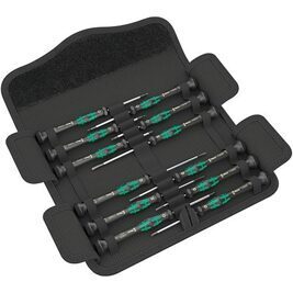 Wera Schraubendreher-Set Elektronik Kraftform Micro Schlitz/Phillips/Torx®/Innensechskant, 12-teilig