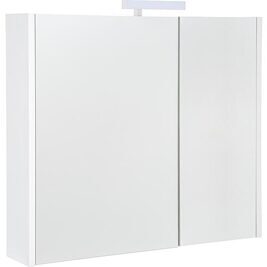 Spiegelschrank Akira mit LED-Beleuchtung, 2 Türen, Weiss Esche, 800x700x155mm