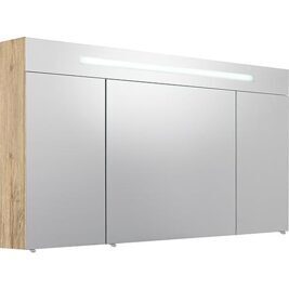 Spiegelschrank m. bel. Blende 3 Türen Asteiche 1200x740x160 mm